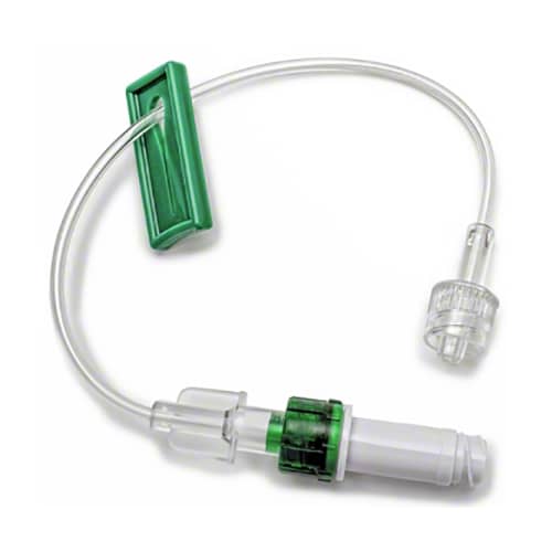 B. Braun InVision-Plus Neutral Displacement Needleless Connectors  White with 7" Bonded Microbore Extension Set (400/