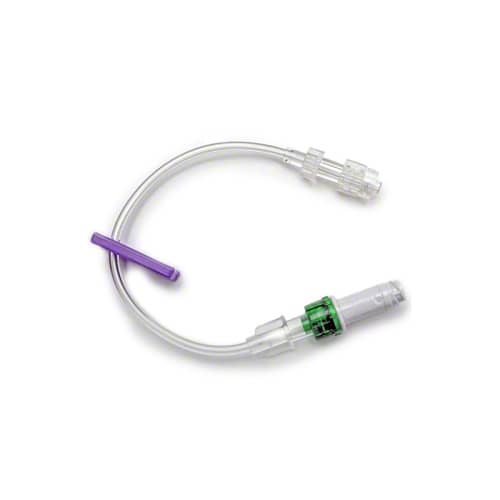 B. Braun InVision-Plus Neutral Displacement Needleless Connectors  White with 7" High Pressure Bonded Macrobore Exten
