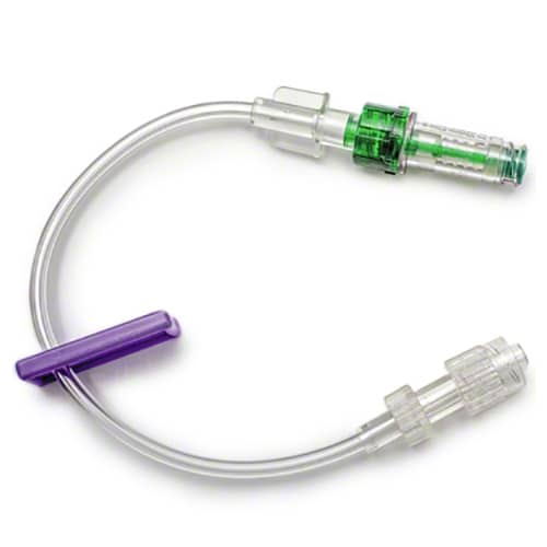B. Braun InVision-Plus Neutral Displacement Needleless Connectors  Clear with 7" High Pressure Bonded Macrobore Exten