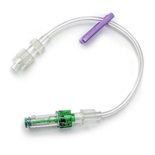B. Braun InVision-Plus Neutral Displacement Needleless Connectors  Clear with 7" High Pressure Macrobore Extension Se