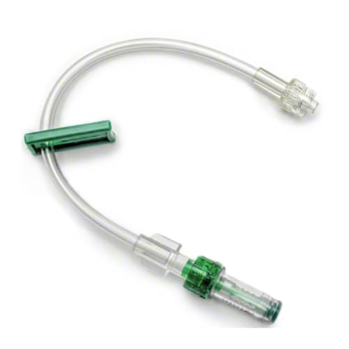 B. Braun InVision-Plus Neutral Displacement Needleless Connectors  Clear with 7" Standard Bore Extension Set (400/Cas