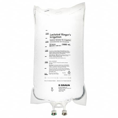 B. Braun Irrigation Solutions in Flexible Containers (4/Case)  Lactated Ringers Irrigation USP, 3,000 mL