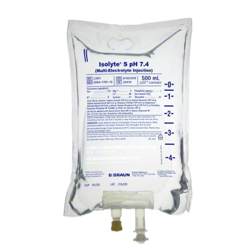 B. Braun Isolyte Multi-Electrolyte IV Injections  Isolyte S pH 7.4 Multi-electrolyte Injection, 500