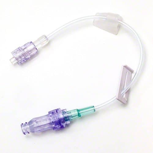 B. Braun Needle-Free Small Bore Extension Sets - Small Bore Extension Set with CARESITE Luer Access Device, Spin-Lock Connector, and Removable Slide Clamp