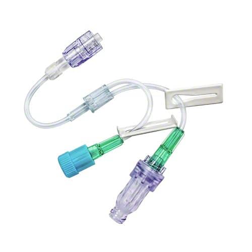B. Braun Needle-Free Small Bore Extension Sets - CARESITE Needleless Connectors, 7" Bifurcated Small Bore Extension Set
