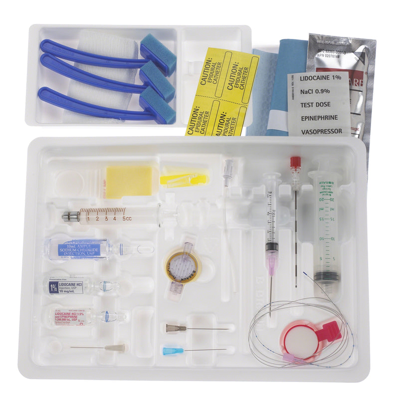 B. Braun Perifix Continuous Epidural Tray Kit (10/Case)  CE18TKST 18 Ga x 3.5 in Tuohy, PERIFIX 20 Ga Close