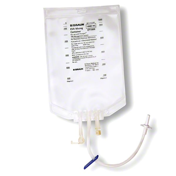 B. Braun PINNACLE Single Chamber Mixing Container  EVA Formulation, 1000 mL (40/Case)