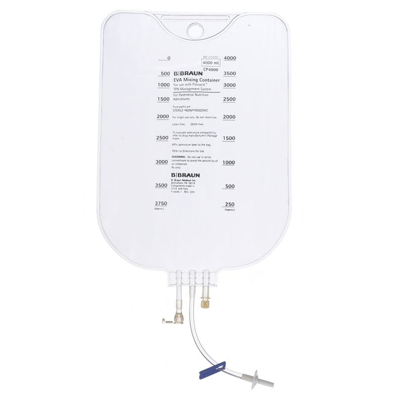 B. Braun PINNACLE Single Chamber Mixing Container  EVA Formulation, 4000 mL (20/Case)