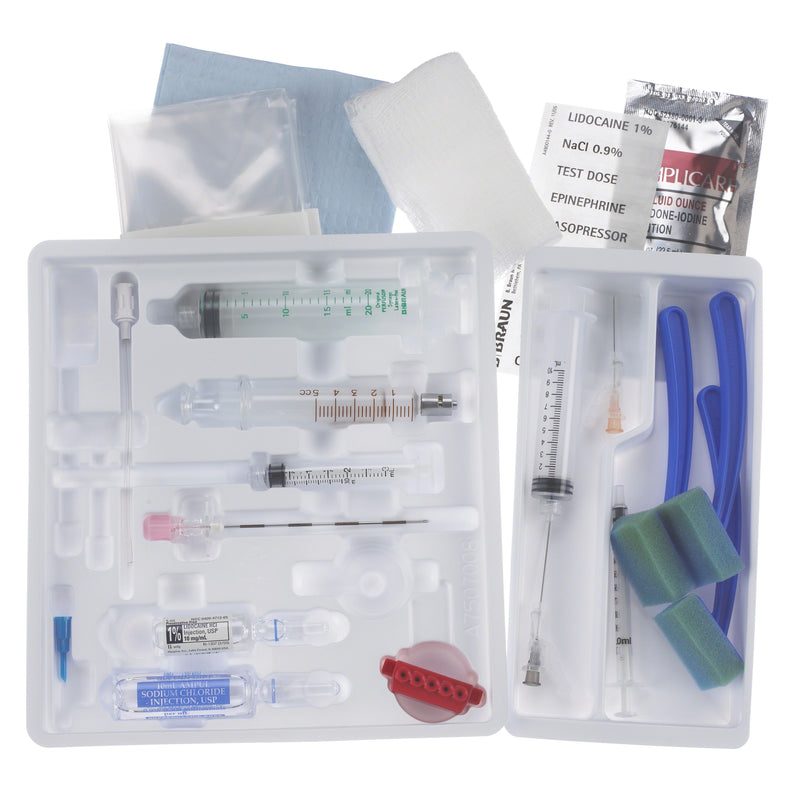 B. Braun Single Dose Epidural Tray Kits (10/Case)  SD18TDY: 18 Ga x 3½ in. (90 mm) Tuohy, 5 mL Glass