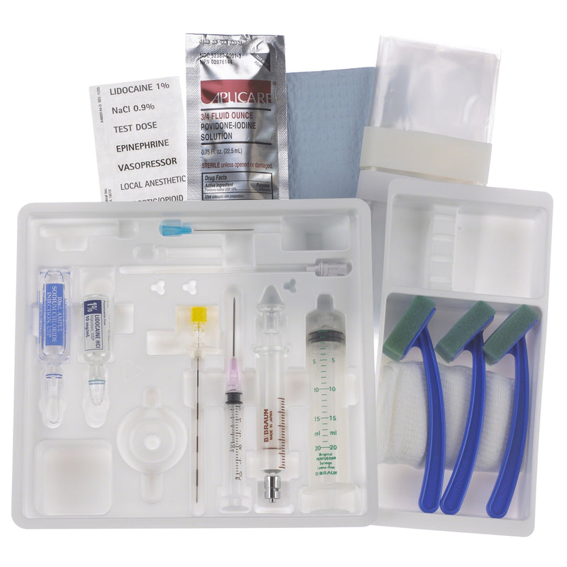 B. Braun Single Dose Epidural Tray Kits (10/Case)  SD20TD: 20 Ga x 3½ in. (90 mm) Tuohy, 5 mL Glass L