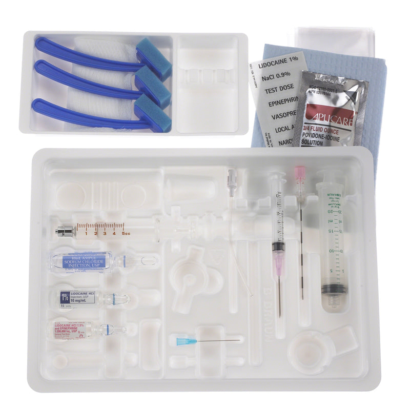B. Braun Single Dose Epidural Tray Kits (10/Case)  SD18TK: 18 Ga x 3½ in. (90 mm) Tuohy, 5 mL Glass L