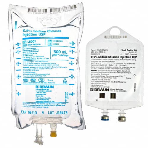 B. Braun Sodium Chloride Injections  0.9-Injection-USP-25-mL-Fill-in-100-mL-Partial-Add