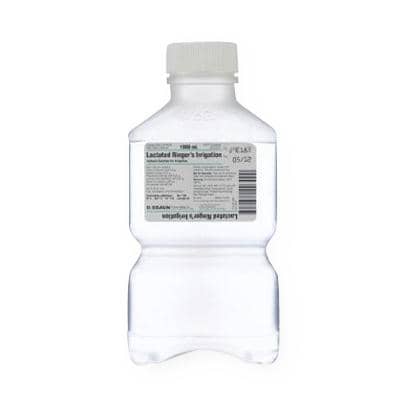 B. Braun Solutions in Plastic Irrigation Containers (16/Case)  Lactated Ringer's Irrigation, 1,000 mL