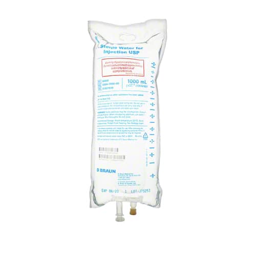 B. Braun Sterile Water for Injection  1000 mL (EXCEL IV Container / 12 per case)