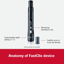 Accu-Chek FastClix Lancet, 30 Gauge, Preloaded Safety Drum, Track System (Case of 1224)