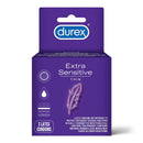 Durex Extra Sensitive Ultra Thin Lubricated Latex Condoms (Box of 3)