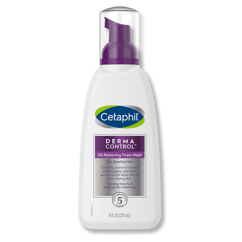 Facial Cleanser Cetaphil Derma Control Oil Removing Foaming 8 oz. Pump Bottle Gentle Scent (Each)