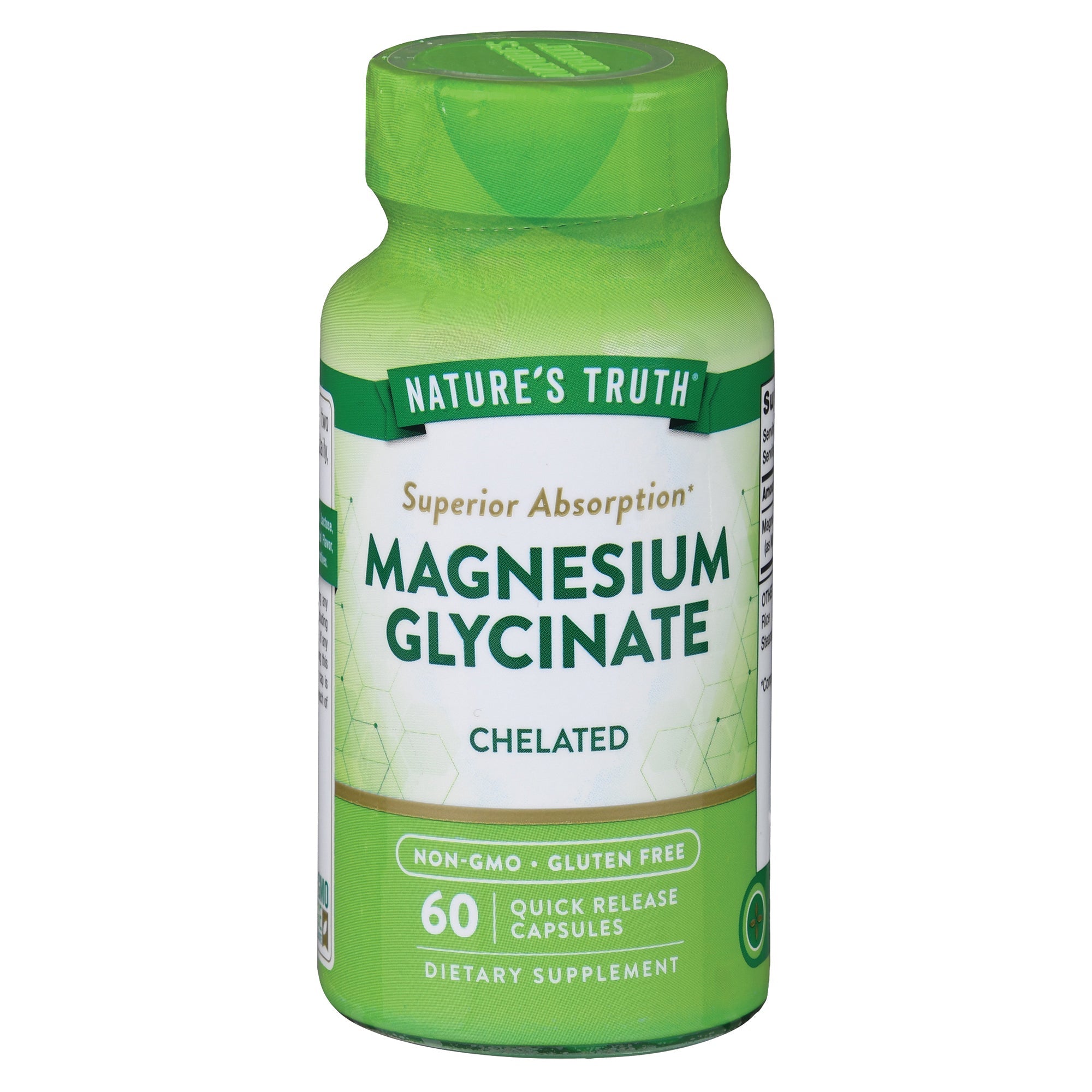 Piping Rock Health Products Nature's Truth Magnesium Glycinate Chelated Quick Release Capsules 