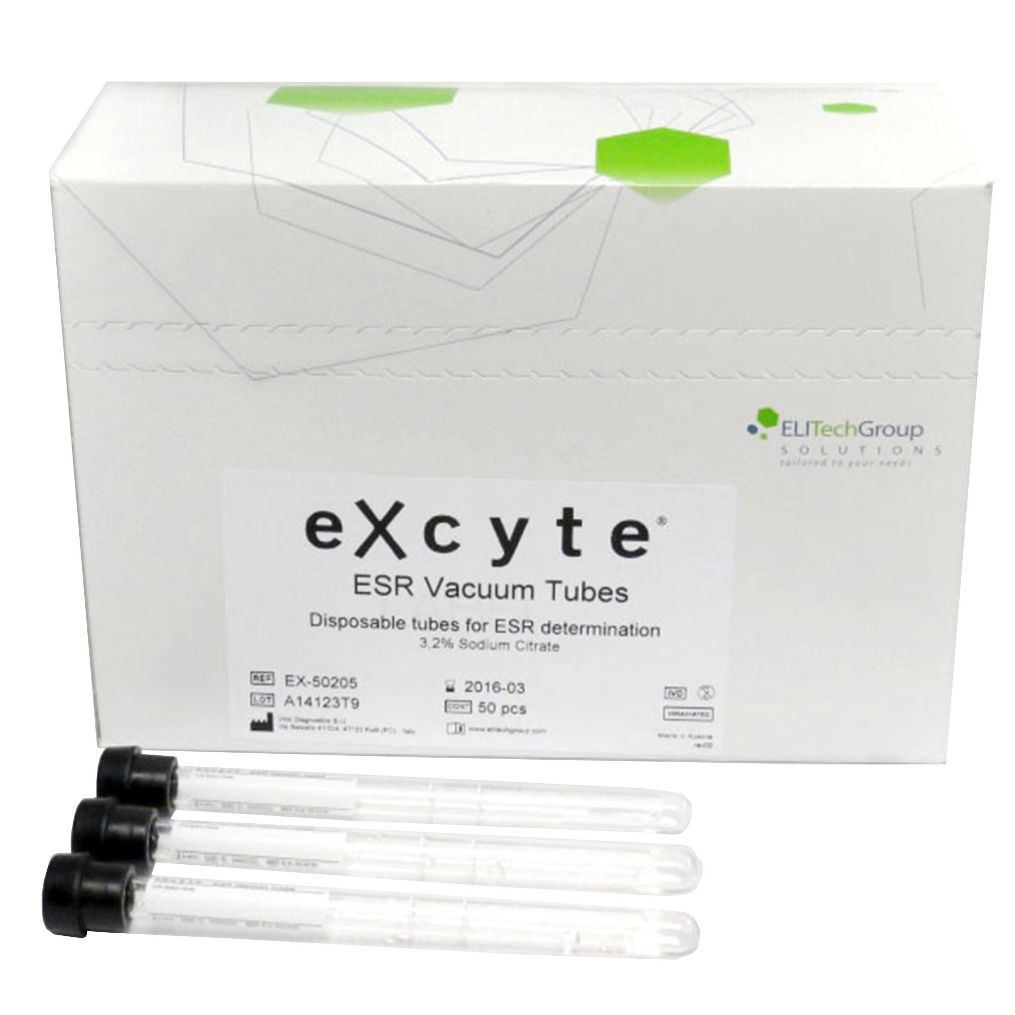 Elitech Group Inc Excyte Vacuum Glass Tube, 1 mL, 8 x 120 mm (50/BX) 