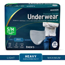 McKesson Brand McKesson Premium Discreet Underwear for Men, Heavy Absorbency, Small/Medium (80/CS) 