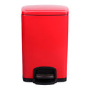 McKesson Trash Can with Plastic Liner, Square, Steel, Red, 5 Gallon (Case)