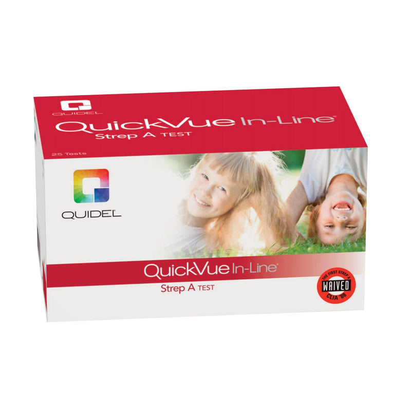QuickVue In-Line Strep A Infectious Disease Immunoassay Respiratory Test Kit (Case of 300) 