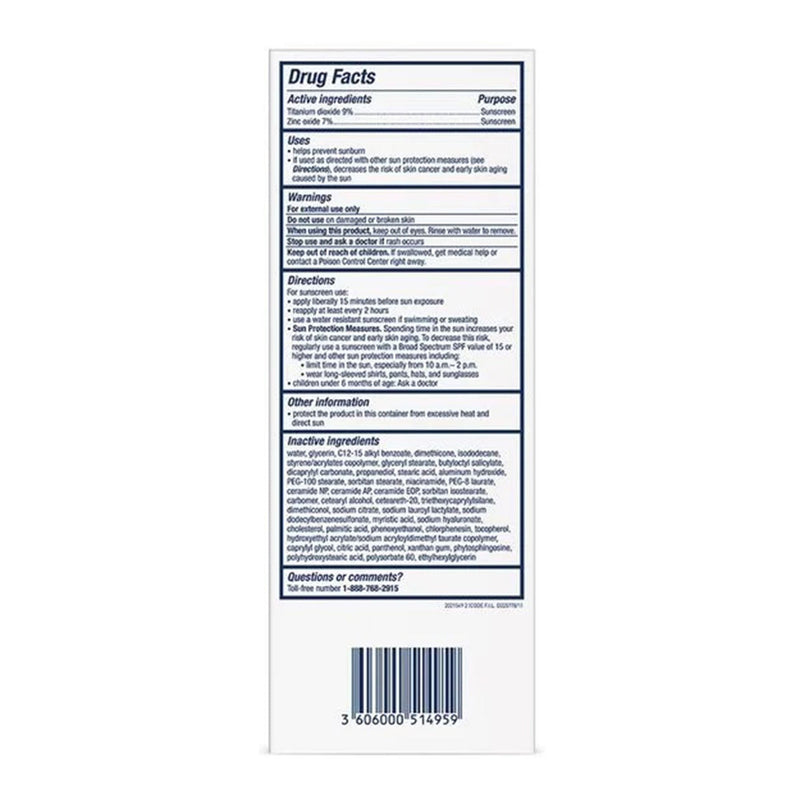 CeraVe Hydrating Mineral Sunscreen Body SPF 50, 2.5-ounce Tube