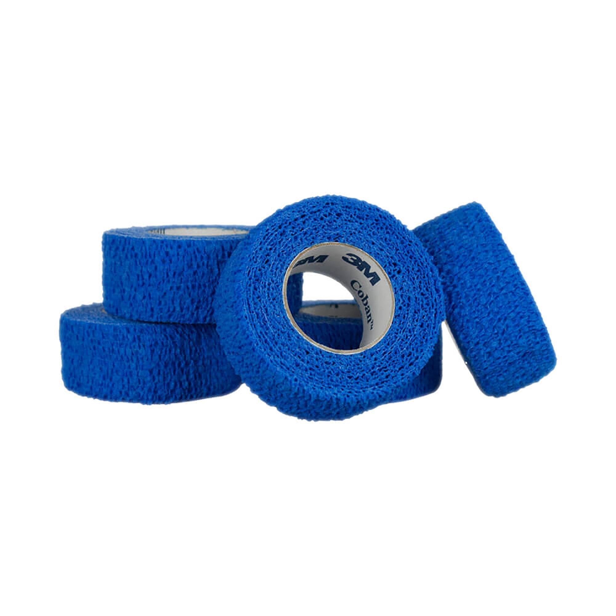 Solventum Corporation 3M Coban Self-adherent Closure Cohesive Bandage, 2 Inch x 5 Yard, Blue (36/CS) 