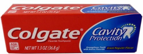 Colgate Cavity Protection Toothpaste Regular Flavor, 1-ounce Tube (Case of 24)