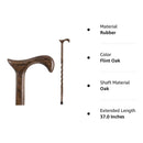Brazos Twisted Oak Derby Cane, 37 Inch Height, Flint Color (Each)