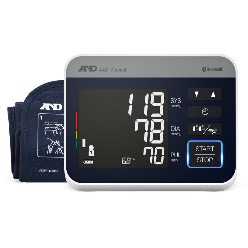 Home Automatic Digital Blood Pressure Monitor AND Wide Cuff Arm Nylon Cuff 22 to 42 cm Desk Model 