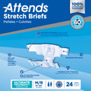 Attends Stretch Briefs, Medium / Regular (Case of 96)