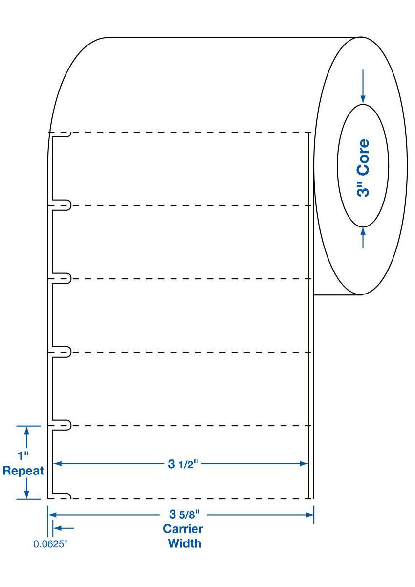 Blank Label Centurion Laboratory Use White Paper 1 X 3-1/2 Inch (Box of 4)
