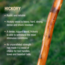 Mabis Healthcare Brazos Exotic Leather Safari Hickory Rustic Walking Stick, 55-Inch 