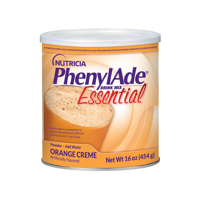 Oral Supplement PhenylAde Orange Crème Flavor Powder 16 oz. / 454 Gram Canister (Case of 6)
