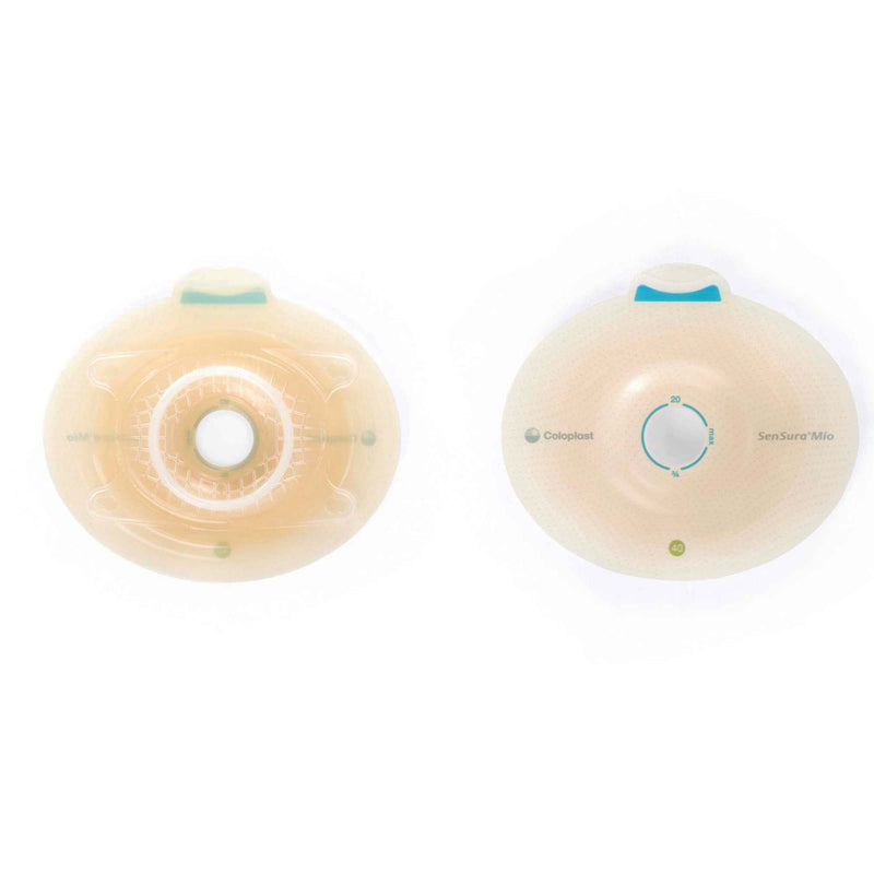 SenSura Mio Click Convex Light Ostomy Barrier, 18 mm Stoma Opening, Green Match (Box of 5)