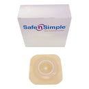 Ostomy Barrier Safe n Simple Trim to Fit, Standard Wear Flexible Tape 45 mm Flange Up to 1-1/4 Inch Opening 4-1/2 X 4-1/2 Inch (80/CS) 