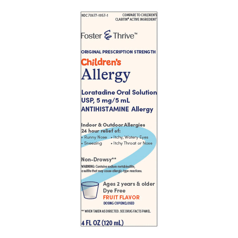 Foster & Thrive Children's Allergy Loratadine Oral Solution, Fruit Flavor (Bottle)