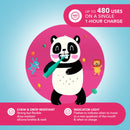 ISSA baby Soft Silicone Sonic Toothbrush, Kiwi Green Panda 
