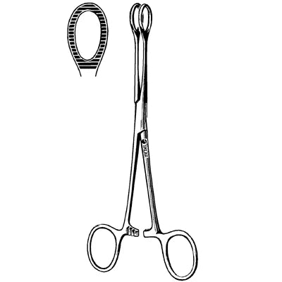 Sklar Ballenger Sponge Forceps - 7", Straight, Serrated - 74-1470