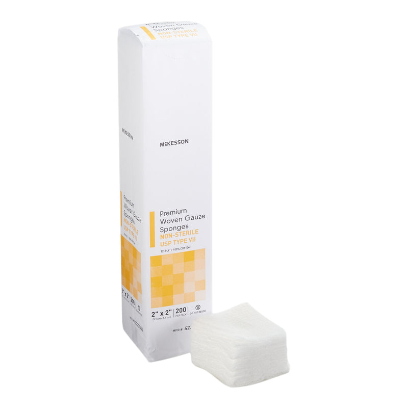 McKesson USP Type VII Gauze Sponge, 2 x 2 Inch, 12-Ply (Case of 8000)