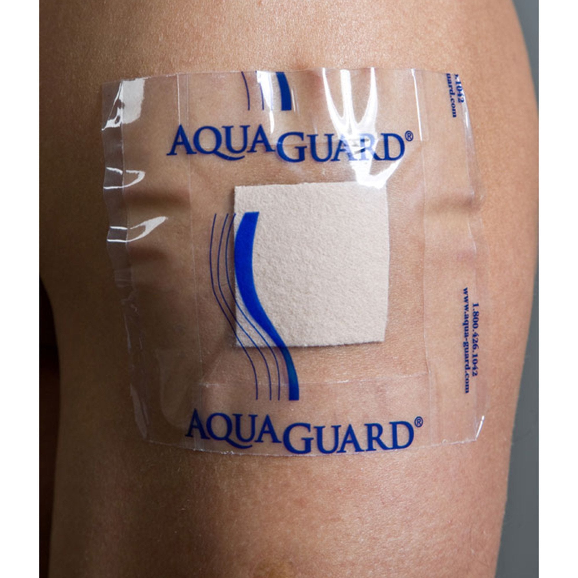 Tidi Products IV Site Barrier Protector AquaGuard Shower Sheet 4 X 4 Inch Square NonSterile (5/PK) 