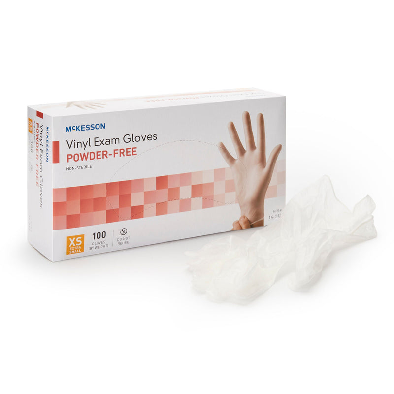 McKesson Vinyl Exam Glove, Extra Small, Clear (Case of 1000)