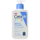CeraVe Baby Wash and Shampoo Unscented, 8-ounce Pump Bottle (Each) 