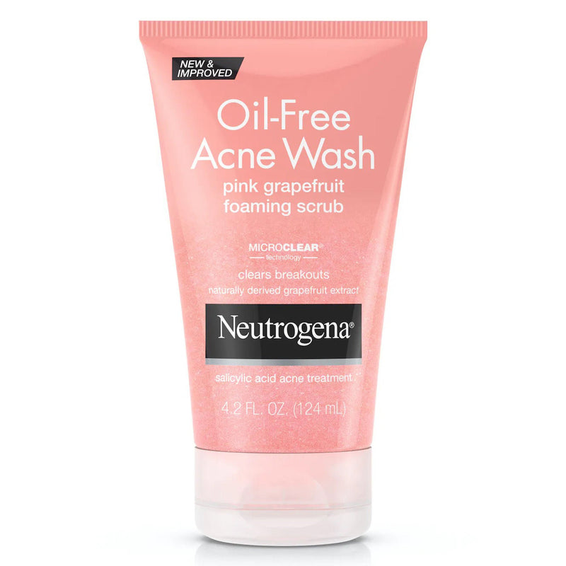 Neutrogena Oil-Free Acne Wash Pink Grapefruit Foaming Scrub, 4.2-ounce Tube (Each)
