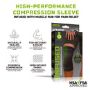 Green Drop Compression LLC Green Drop Infused Compression Sleeve Knee Support, Large/Extra Large (48/CS) 