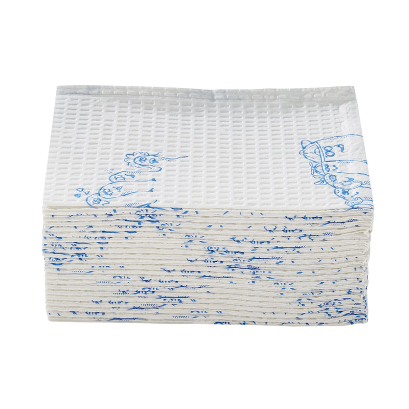 McKesson Brand McKesson Nonsterile White / Blue Cartoon Toes Procedure Towel, 13 x 18 Inch (500/CS) 