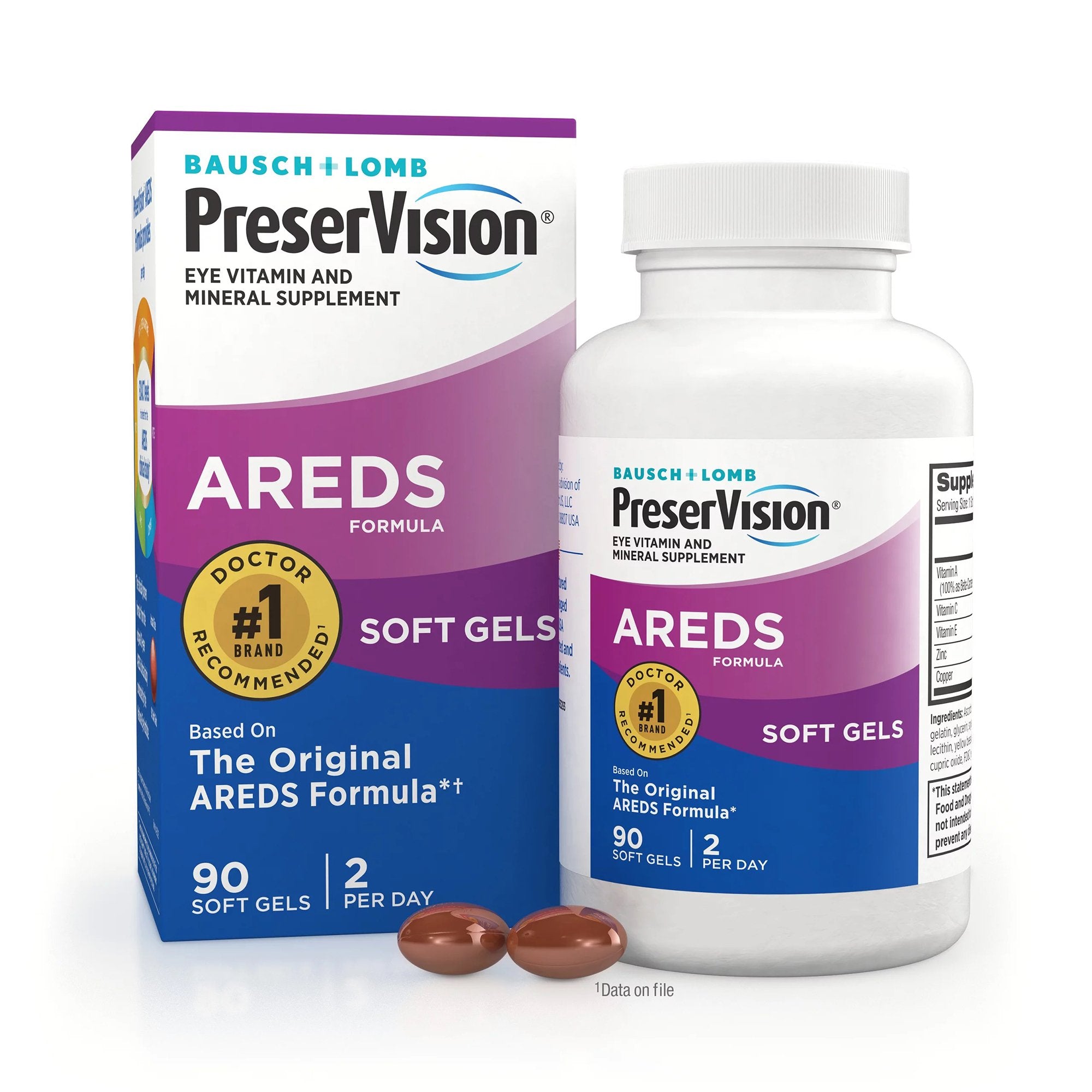 Bausch & Lomb Americas Inc Bausch + Lomb PreserVision AREDS 2 + Multivitamin Soft Gels