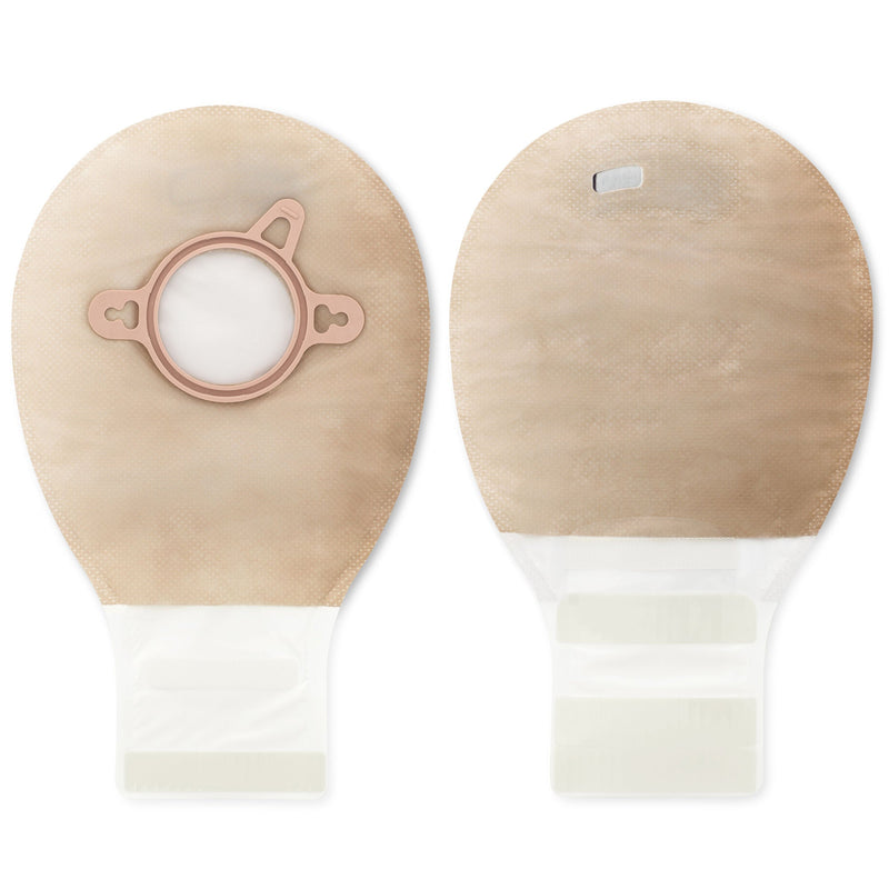 New Image Two-Piece Beige Ostomy Pouch, Pre-cut to Fit 44 mm, Green Match (Box of 20)