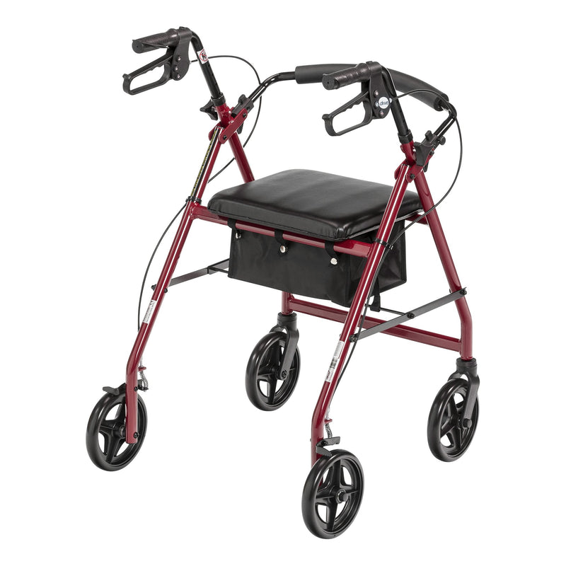 McKesson Red Four-Wheel Rollator (Case)